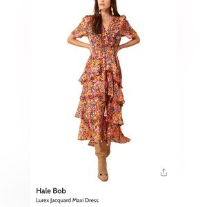 Hale Bob Floral Ruffle Dress